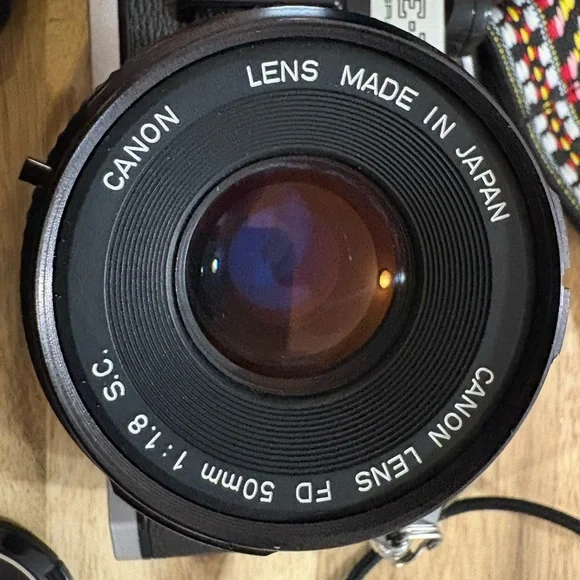 Canon AE-1 Program 35mm SLR Film Camera with 50mm Lens Kit, Tested and Working!